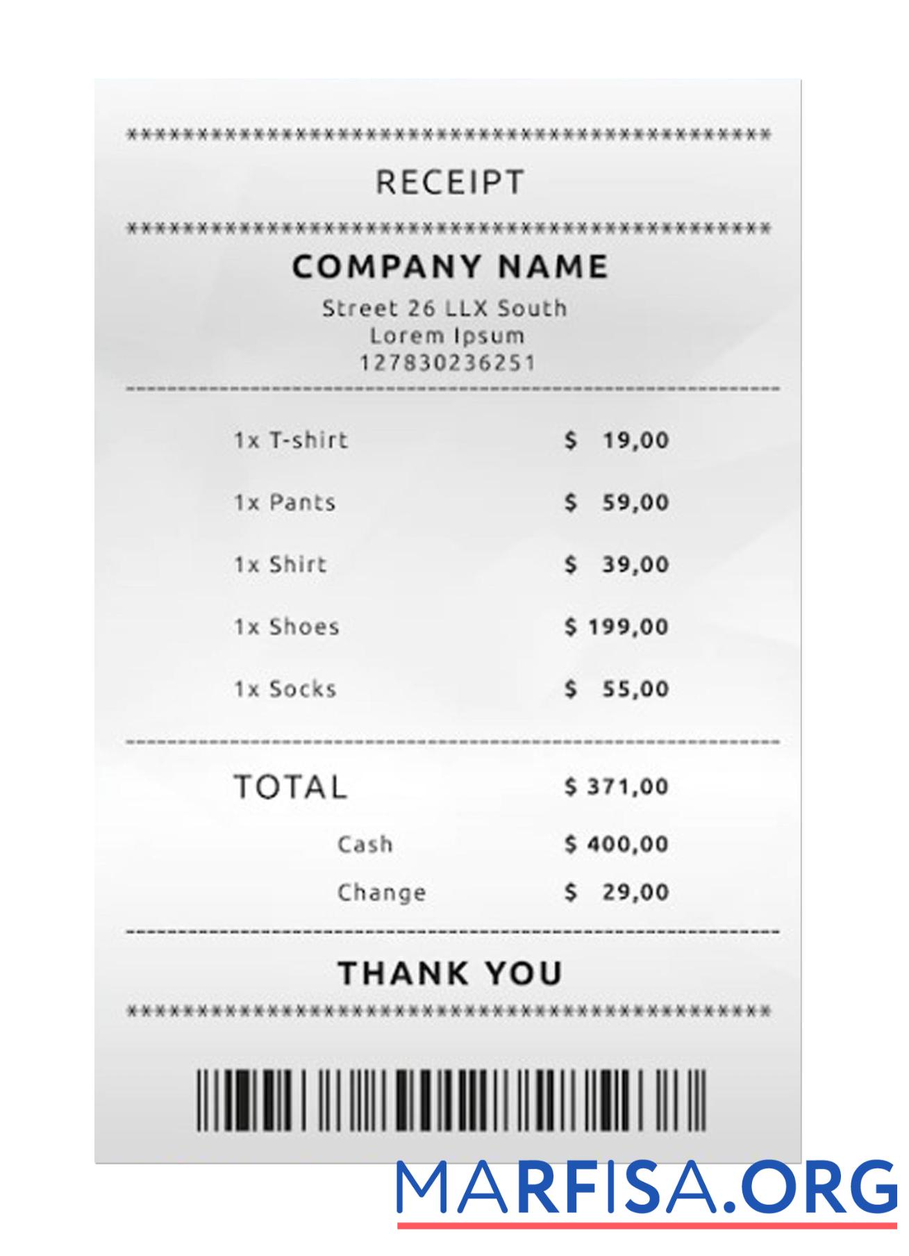 Printable COMPANY payment receipt download for verification